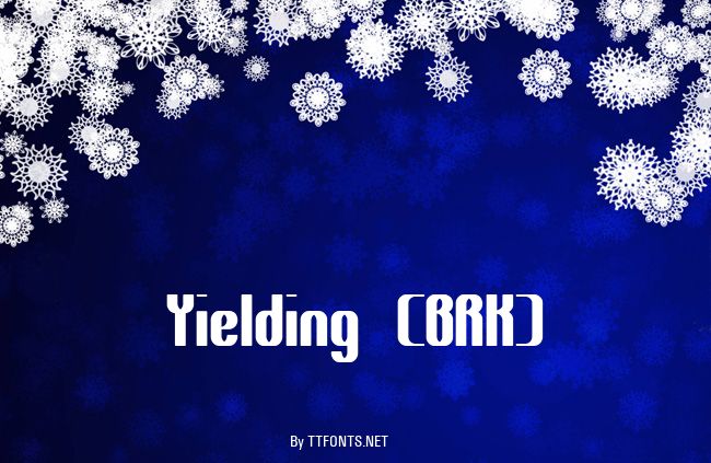 Yielding (BRK) example